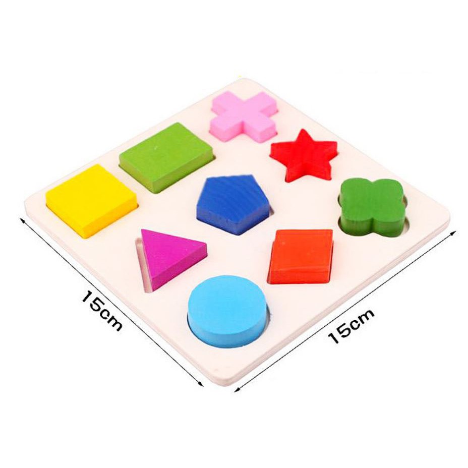 TweedyToys - Mainan Edukasi / Puzzle Chunky Shape / Montessori Geometri