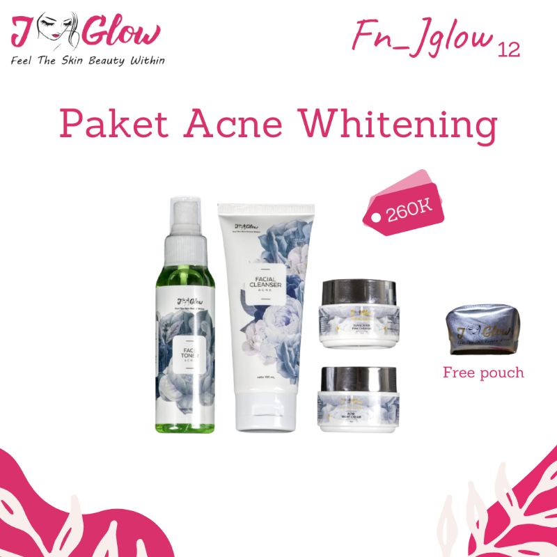 Skincare Jglow Paket Acne/whitening/Acne/BPOM/ampuh untuk jerawat