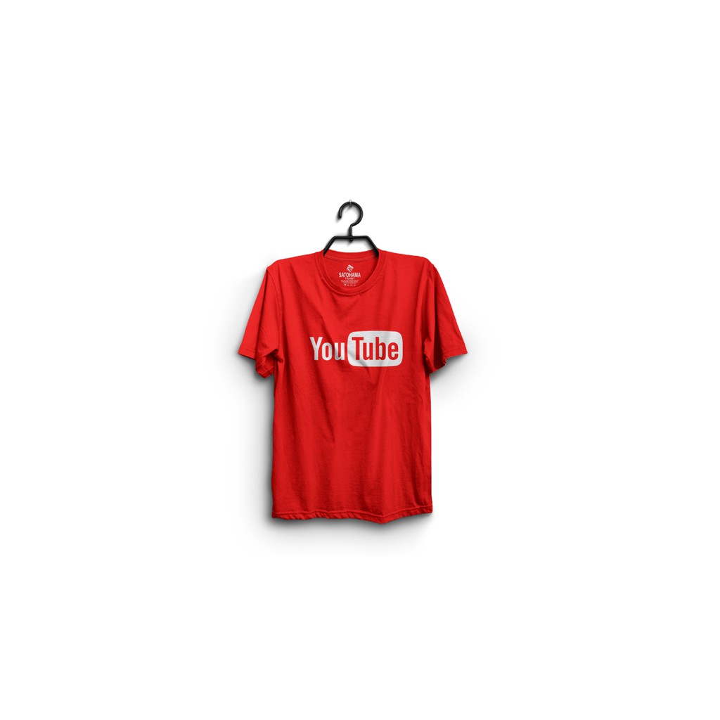 Satohama Baju Distro Pria Soft Cotton Combed 30s / Baju Distro Pria Youtube / Baju Logo Youtube