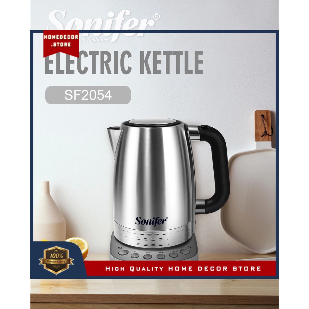 1.7L Electric Kettle Stainless Steel Kitchen Smart Whistle Kettle Samovar Tea pot Thermo pot With Te