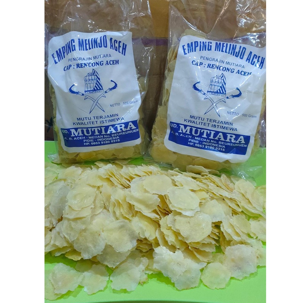 

Emping Melinjo Aceh Super Grade A 500g (mutiara)