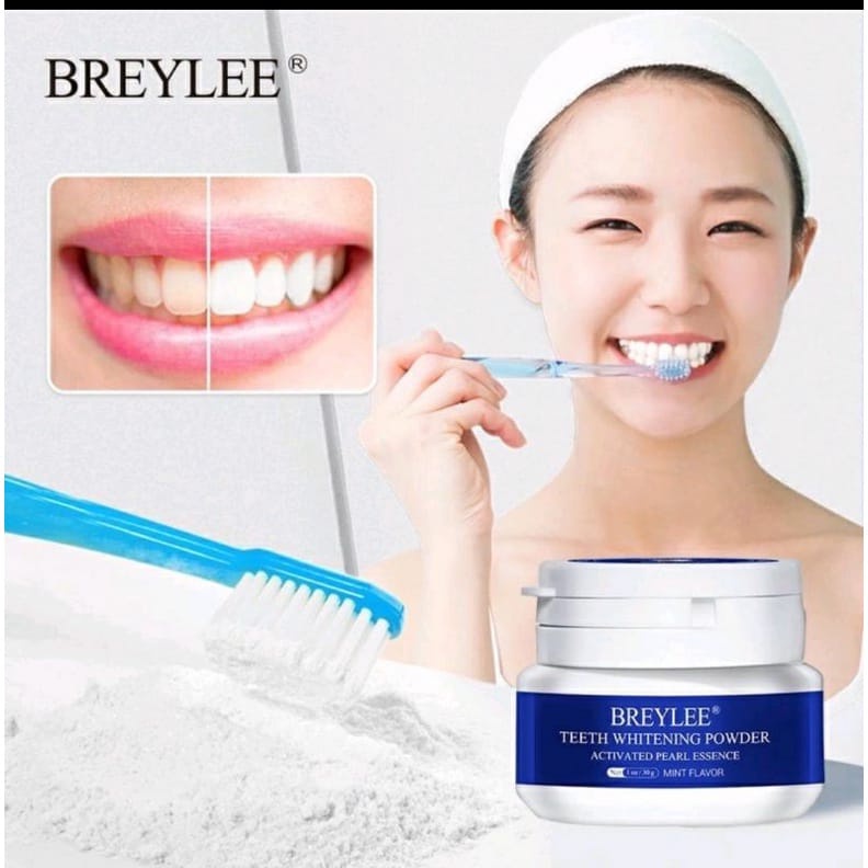 BREYLEE Teeth Whitening Powder &amp; Pen - Mencerahkan Gigi