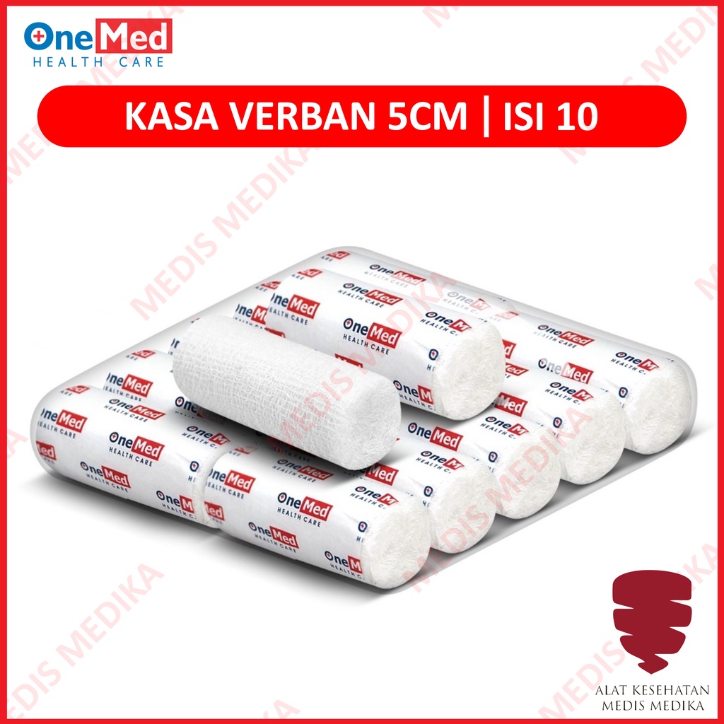 Kasa Verban Gulung 5cm p3k Kassa Kain Perban Pembalut luka 5 cm Onemed 10 Roll