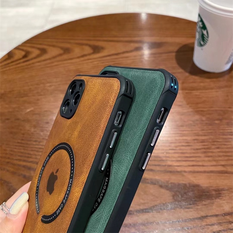 Case Magnetik Bahan Kulit Premium Untuk iphone 11 pro max 12 13 pro max X / Xs max XR 7plus / 8plus