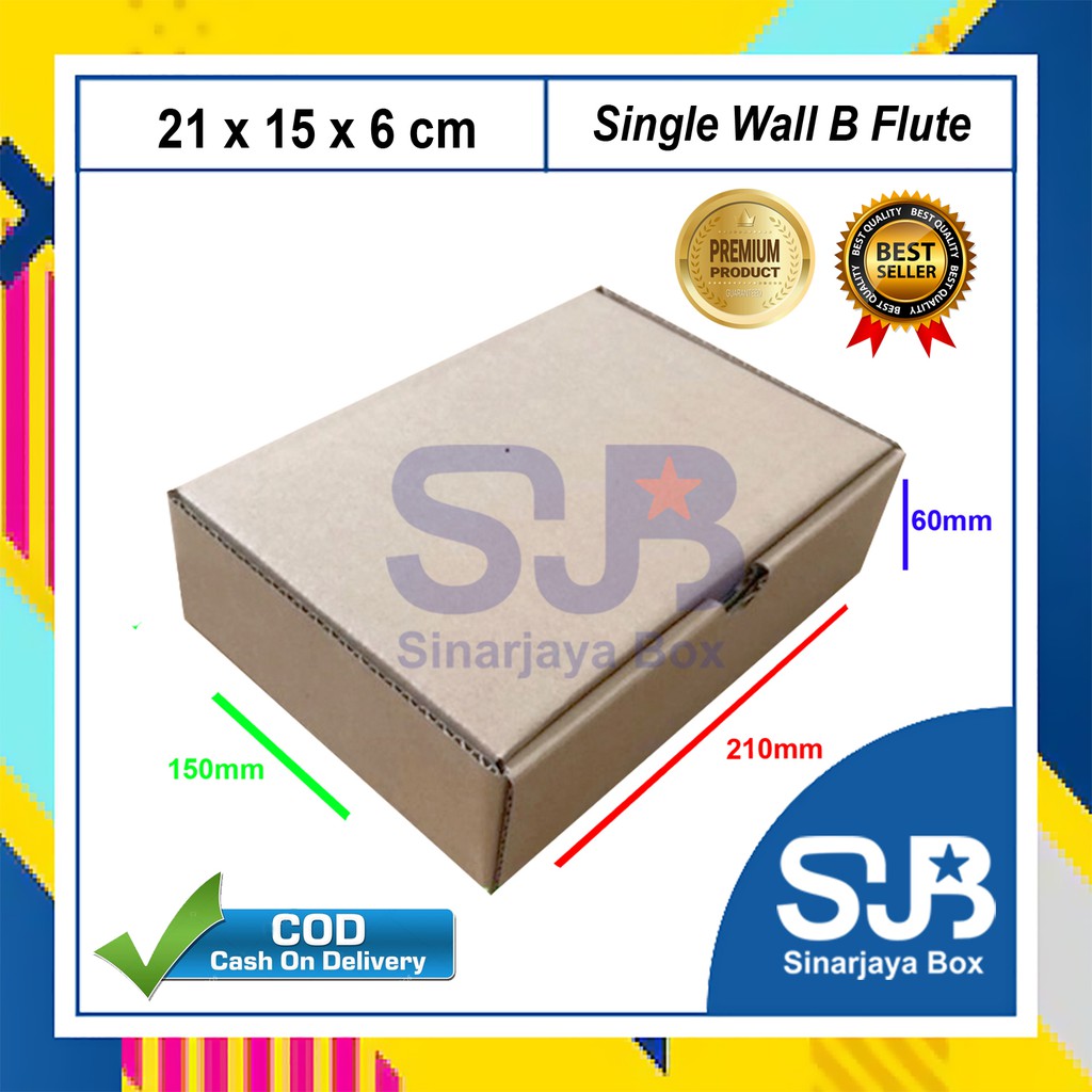 

Kardus Polos / Karton Box / Corrugated Box Uk. 21x15x6 cm