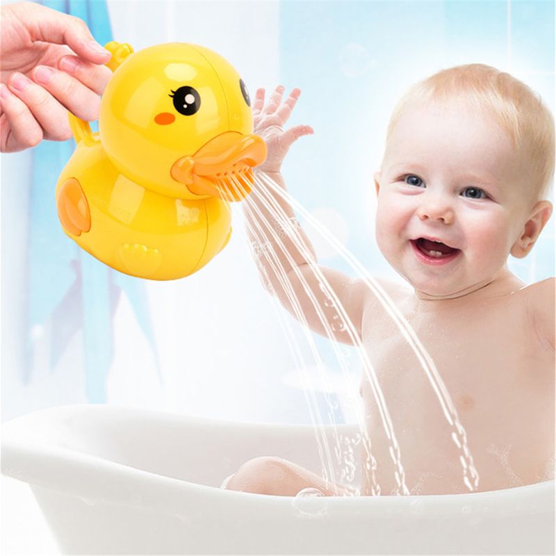 Mary Watering Pot Bebek Mainan Kolam Renang Bayi Mengapung Perahu Bebek Bebas Gigitan Kartun Shower Untuk Kepala Bukan Jamur Safety Water Toy for