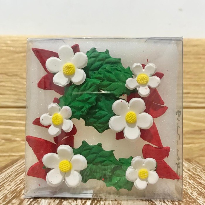 

MISTLETOE CAKE TOPPER GUMPASTE 1 SET - CAKE DECORATION MISTLETOE DEKORASI KUE NATAL