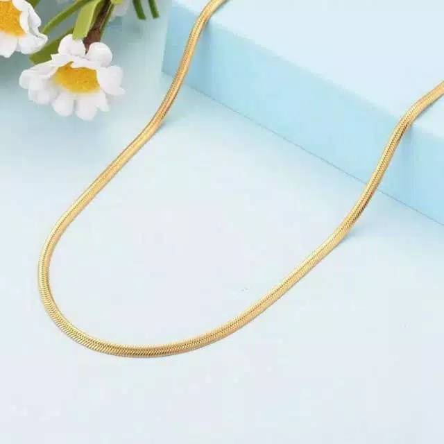 [Bisa COD] Kalung Panjang Emas Pria Wanita Korea Style Gold Kalung Anti Karat dan Anti Luntur Aksesoris Fashion Original