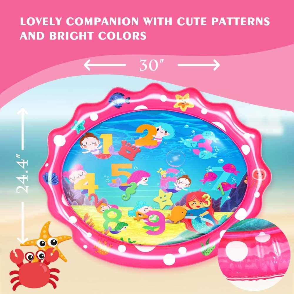BABYGENIC MALL Mainan Bayi Tiup Efek Menenangkan, Pola Warna dan Bahan Ramah Lingkungan latu pink 76.5*62cm