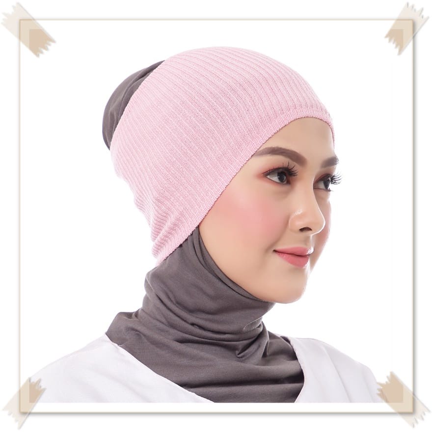 Inner Rajut Bandana Satu Warna Ciput Jilbab