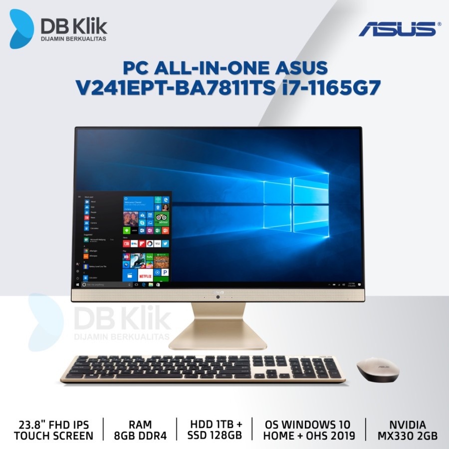 PC AIO ASUS V241EPT-BA7811TS i7-1165G7 8GB 1T 128G MX330 W10 OHS Touch