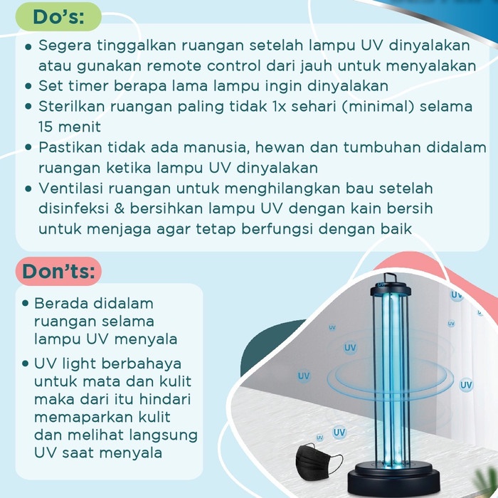 PRODUK LAINNYA UV STERILIZER / UV C STERILIZER / UV STERILIZATION LAMP / LAMPU UV C