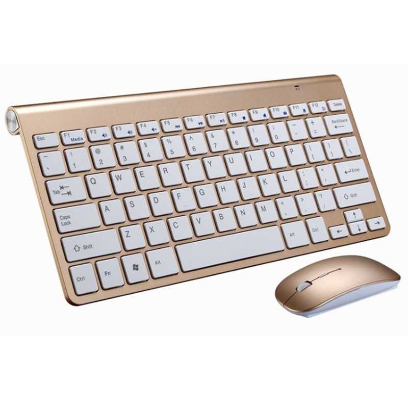 Wireless Keyboard Mouse Combo 2.4G / Keyboard dan Mouse Hp Gaming Universal / Set Keyboard Wireless LED Mini Isi Ulang Baterai Modern tanpa Kabel / Keyboard Pc Tablet Komputer Smart Tv ipad Android / Keyboard Combo Muse Silet Click Laptop Murah Original