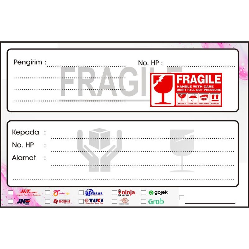 

STIKER LABEL PENGIRIMAN MURAH KERTAS HVS(DOFF)