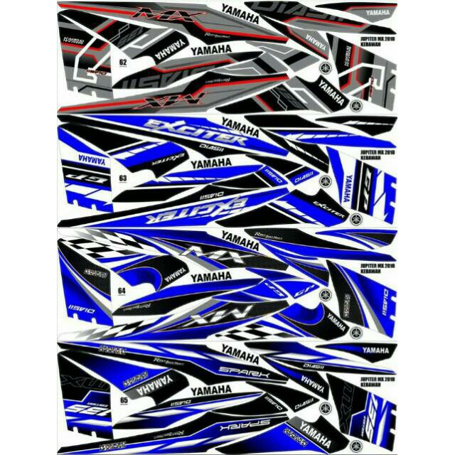 Bisa COD Sticker Striping Lis Variasi Thailand Thailook Jupiter Mx 135 Lama Old OJMX EXITER & SPARK