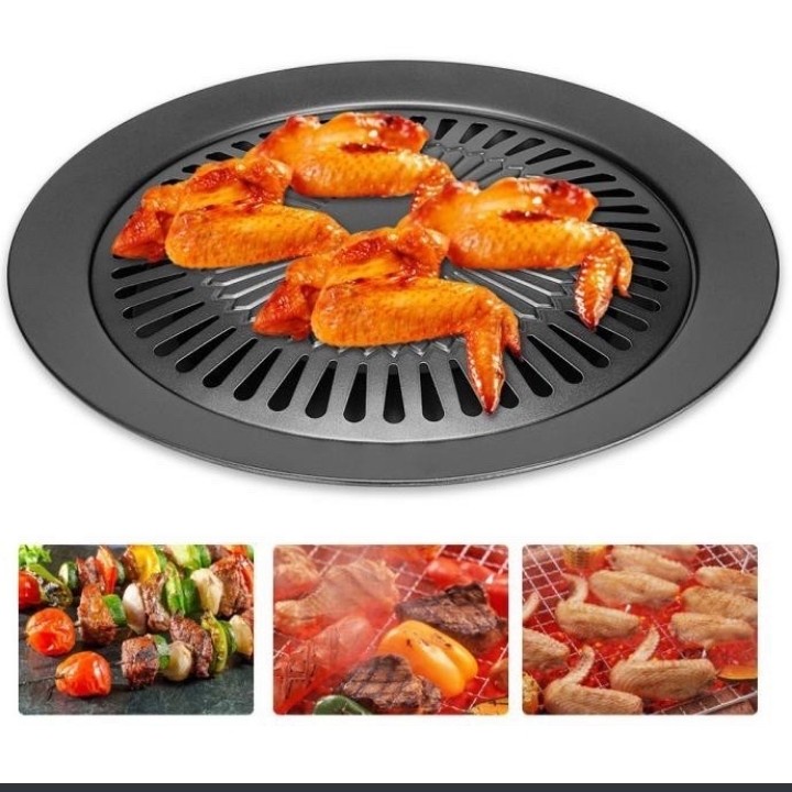 Alat Panggangan Pembakaran grill BBQ daging sea food portable Panggangan grill BBQ alat panggang griller pemanggang anti lengket