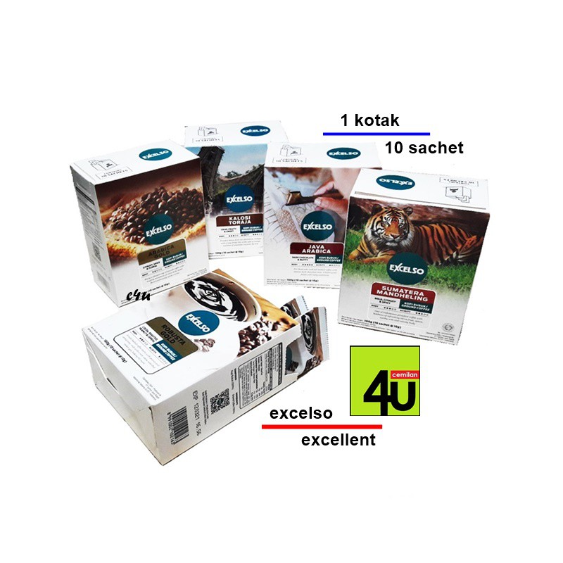 

NG Excelso - Single Serving Ground Coffee - BOX isi 10 sachet