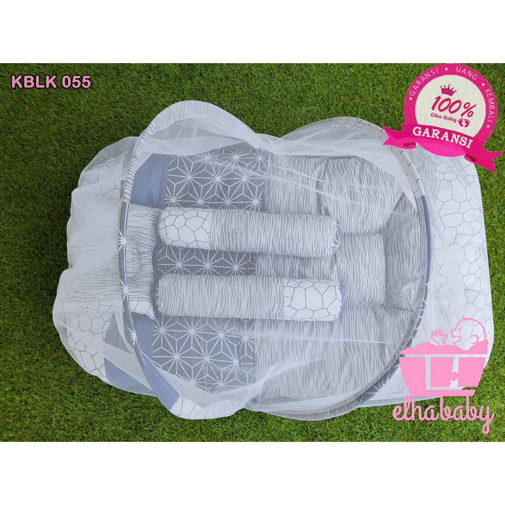 Satu Set Kasur Bayi Kelambu Lipat Motif Rock Lucu Murah | Kado Tempat Tidur Anak Nyaman & Lembut