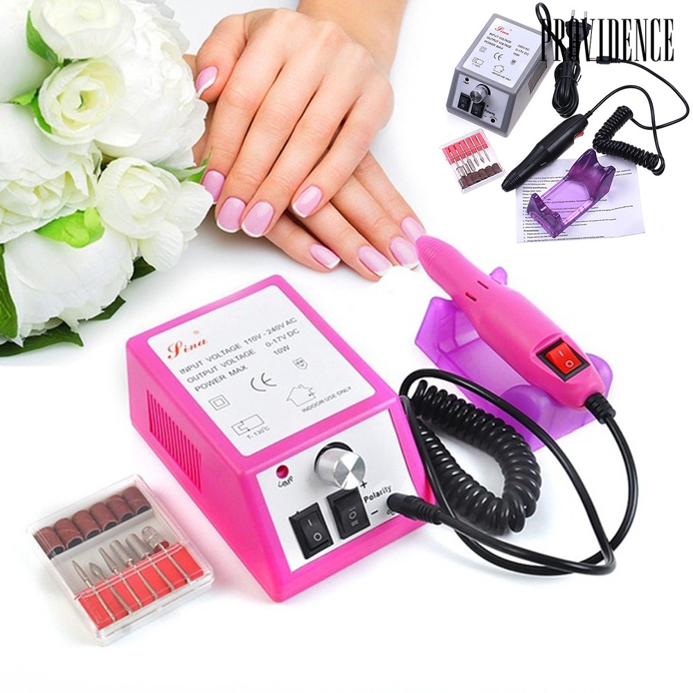 Set Alat Kikir Kuku Elektrik 110-240v Untuk Manicure Pedicure