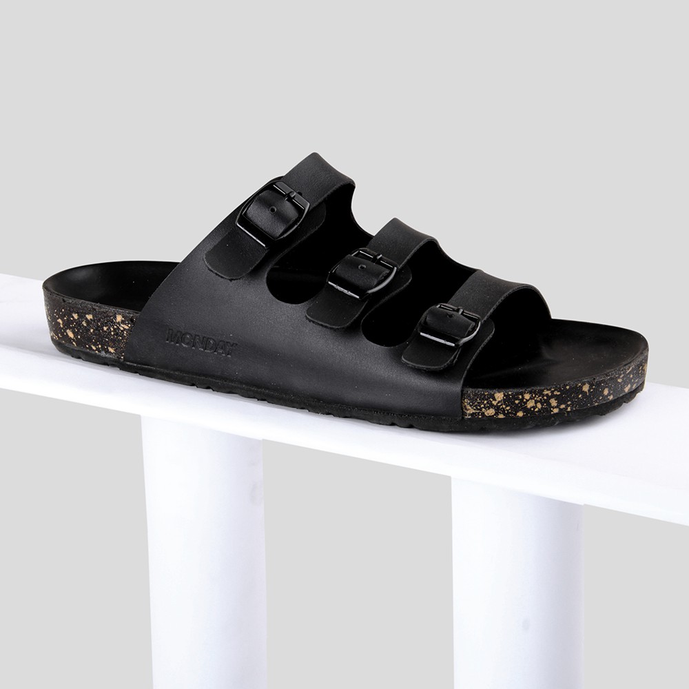 LICHT BLACK |ManNeedMe x Monday| Sandal Jepit Pria Casual ORIGINAL