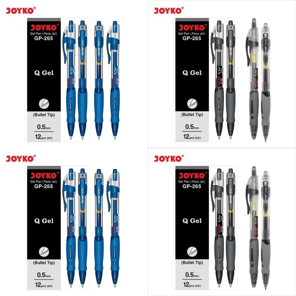 

gel pen gp-265(q gel) joyko isi 12pcs