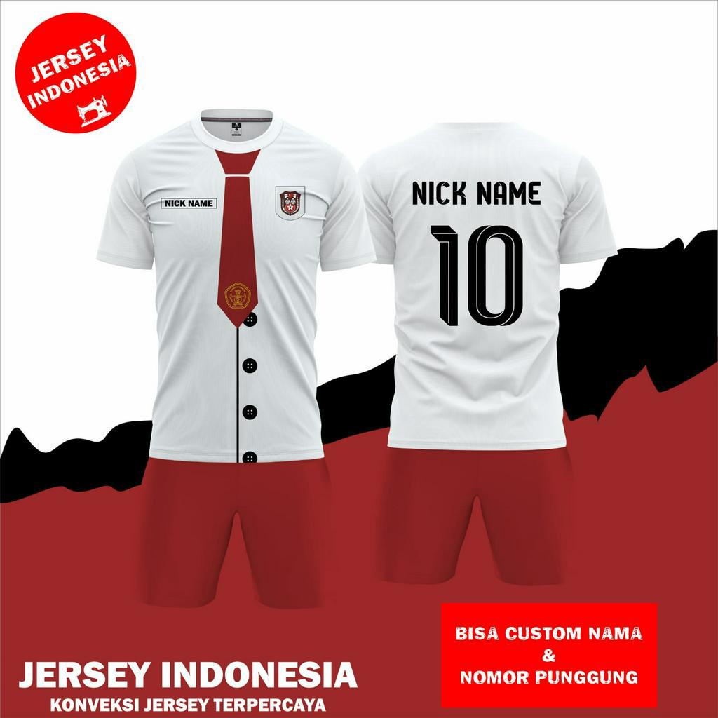 Jersey Olahraga Sepak bola Futsal Motif Sekolah SD, Tersedia Ukuran Dewasa dan Anak-anak, Desain Ful
