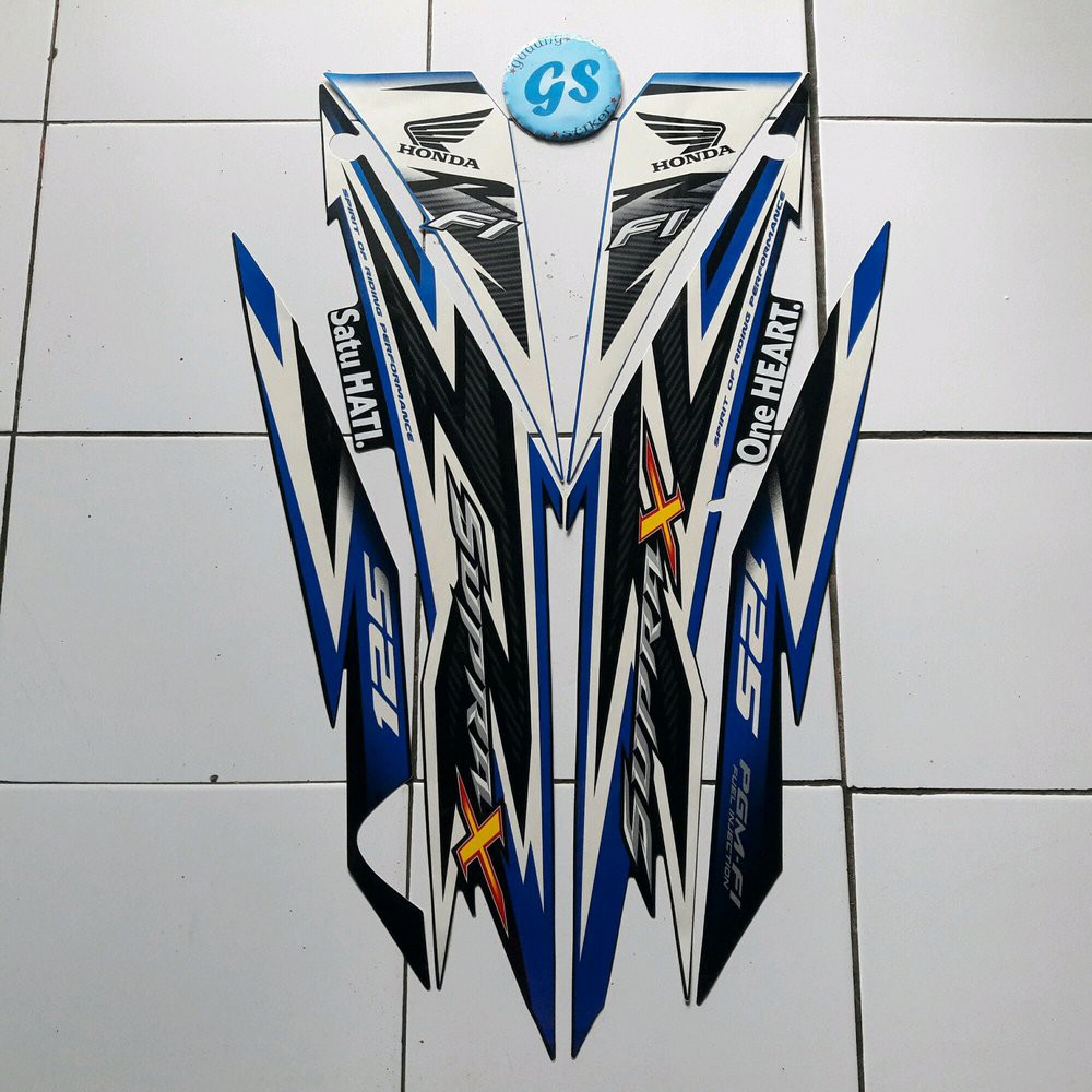striping supra x 125 2014 fi biru
