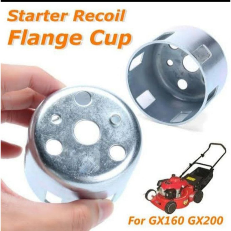 Pully Starter Recoil Gx160/Gx200 × Starter Recoil Flange Cup