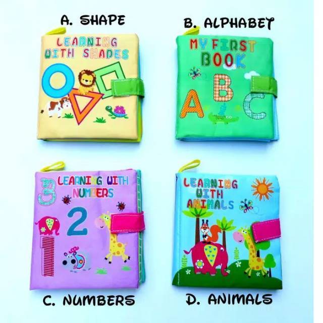 Buku Bantal Bayi Kain Soft Book 4 PCS