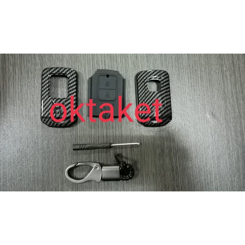 casing kunci carbon Honda HRV, CRV , City smart key case cover