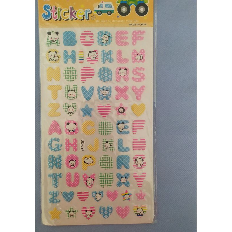 

Stiker anak timbul HURUF 12x24cm