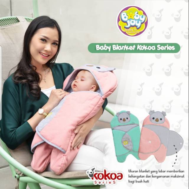 Baby Joy Baby Blanket Selimut Topi Bayi Model Celana Kokoa Series