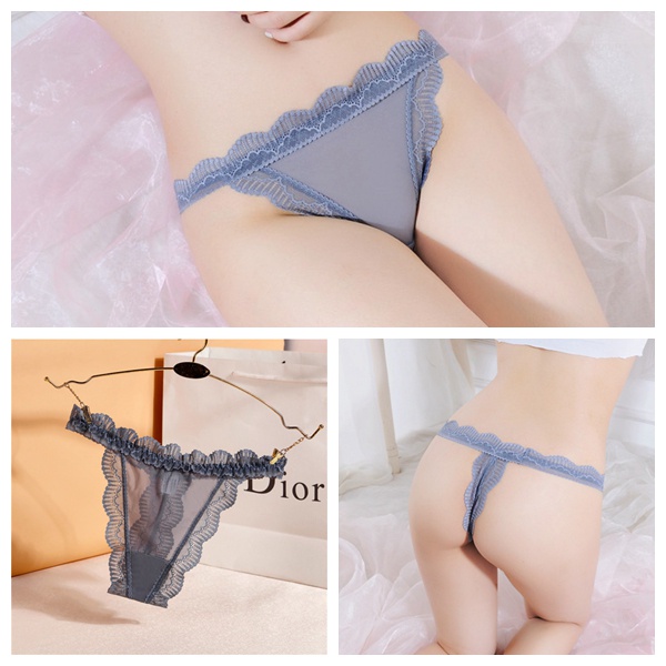 G String Wanita Transparan Celana Dalam Sexy Mini Renda Lucu Low Waist Thongs 3C225