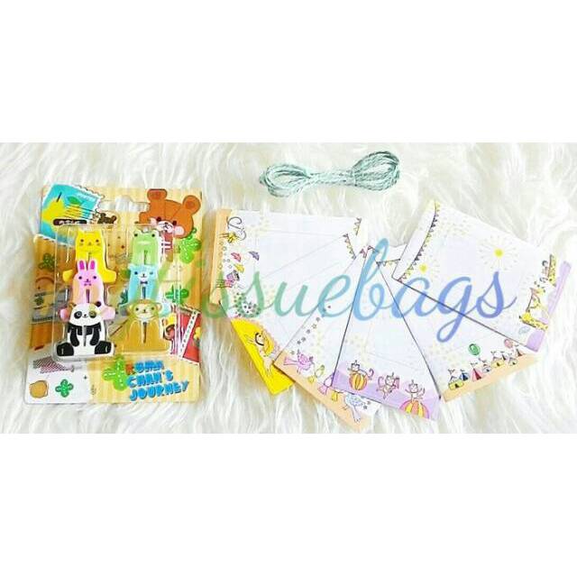 

Souvenir ultah sticker foto poloraid gantung tema circus