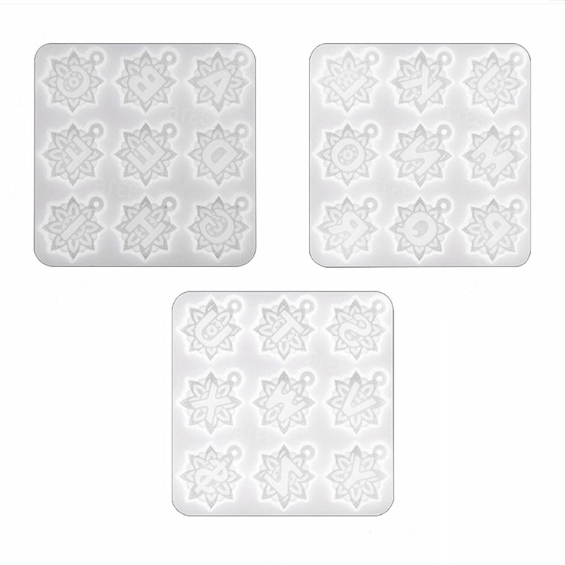 SIY  26 Letter Mandala Letter Resin Mold for DIY Resin Mandala Home Decoration