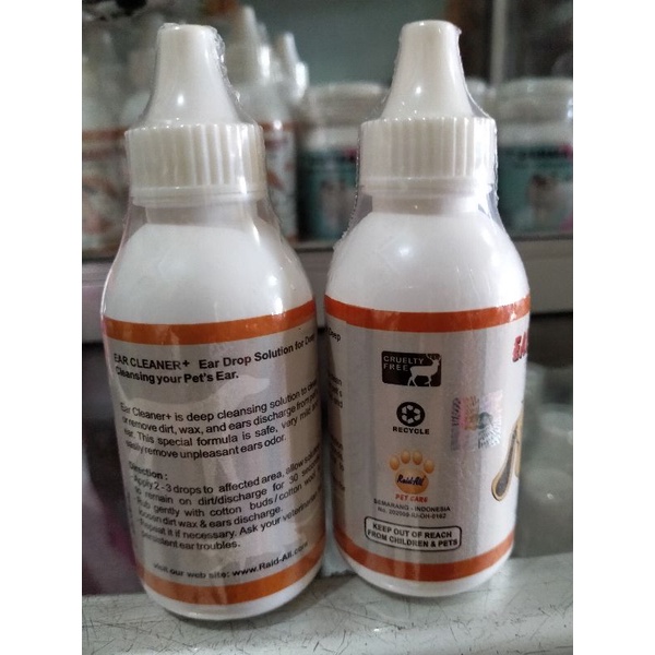 EAR CLEANER + 65 ml - Untuk Anjing dan Kucing