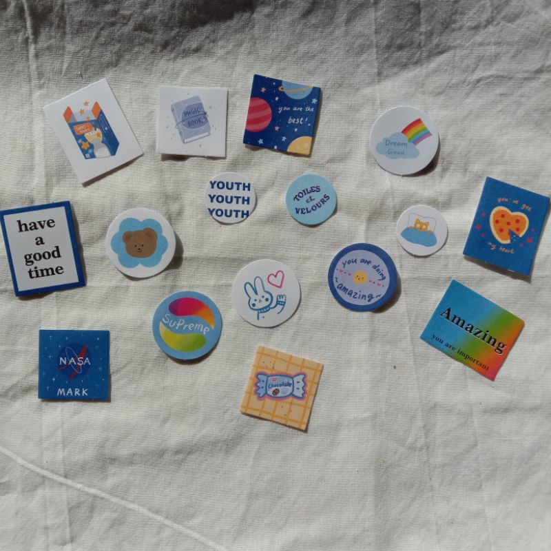 

[nyxn.kx] Sticker journal tema blue