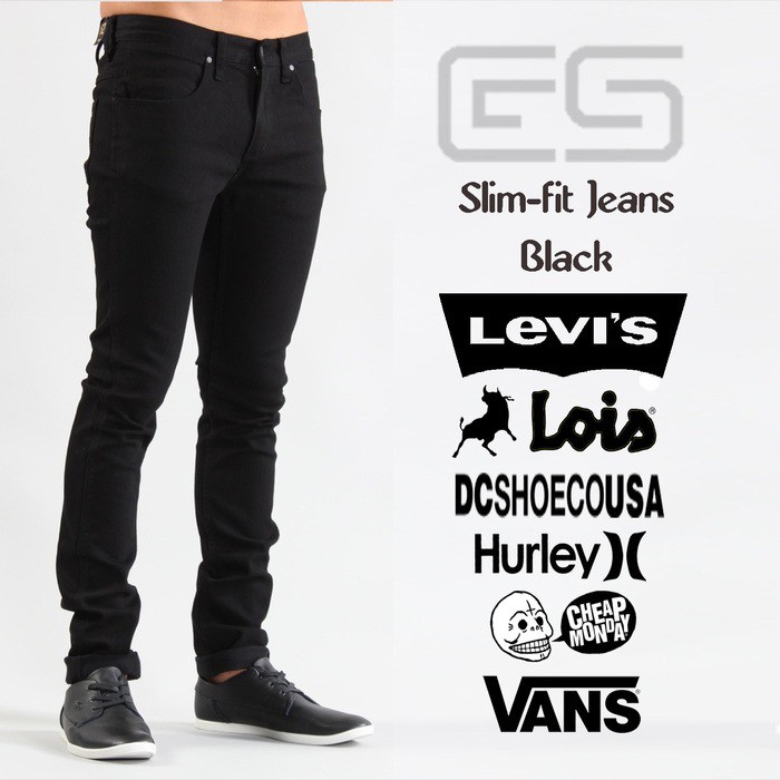 PROMO Celana Jeans Pria - Hitam - DC - Levis - Lois - Cheapmonday - PSD LIMITED