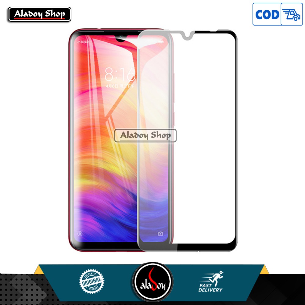 Tempered Glass Xiaomi Redmi 7 / Redmi Note 7 Antigores Kaca Pelindung Layar Full Cover