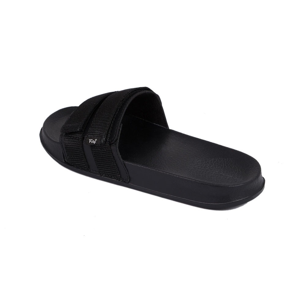 Sandal Pria Slide Footstep Footwear - Mono Black-3