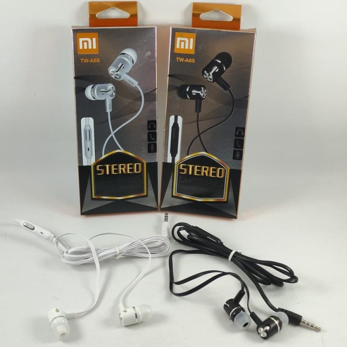 Diskon Hf Headset Xiaomi Tw-A6S Handsfree Stereo Earphone Universal Promo