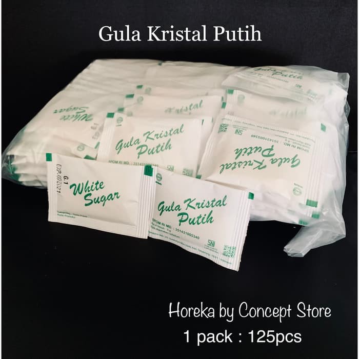 

Special Gula Pasir Putih Kemasan Sachet Higienis 125pcs TERMURAH Terbaru