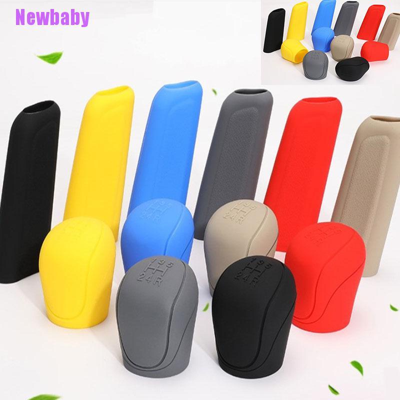 (Newbaby) Cover Knob Tuas Persneling / Rem Tangan Mobil Universal Bahan Silikon Anti Slip