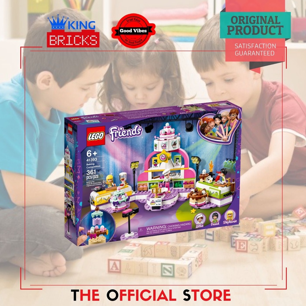 LEGO Original FRIENDS 41393 Baking Competition - Mainan Anak Perempuan Lego Cewek Lego Lomba Kue