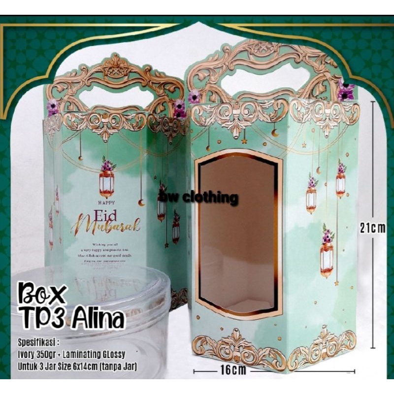 

Dus Lebaran - Box Lebaran - Packaging Lebaran Idul Fitri 3 toples 500 g