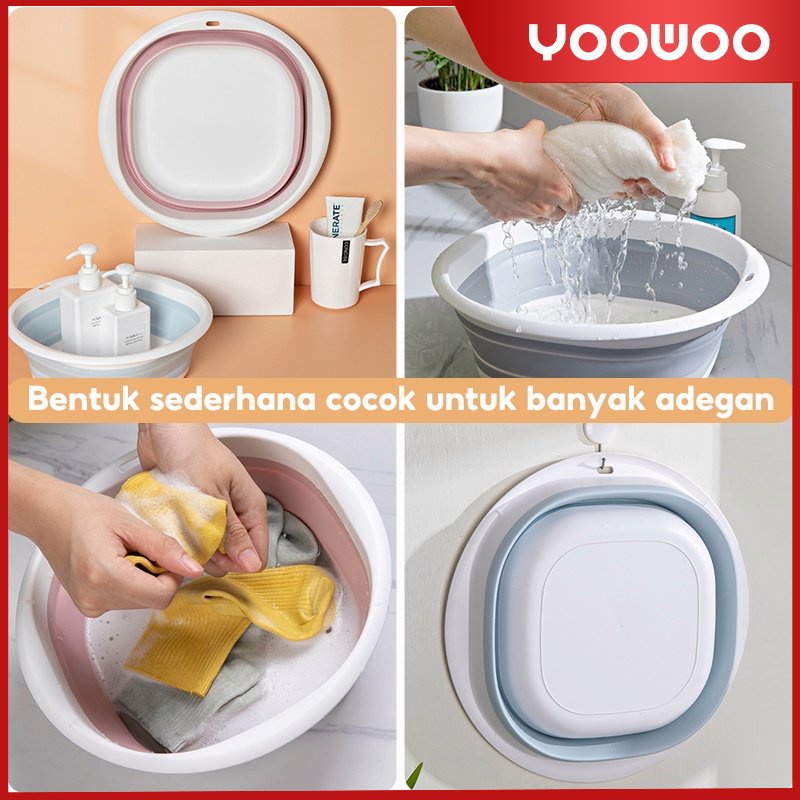 Baskom Plastik Lipat / Portable Silikon Baskom / Baskom Lipat Portabel Multifungsi