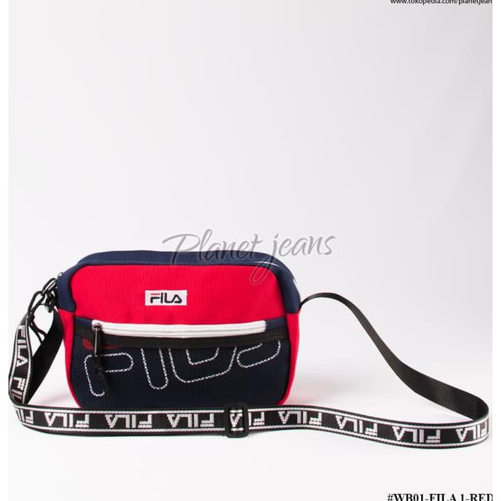 Shoulder Bag Fila pria wanita bum waist bag tas selempang Merah Navy