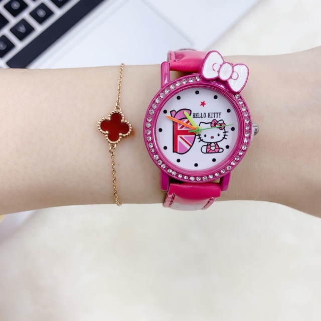 ✅COD [READY STOCK] HELLO KITTY JAM TANGAN ANAK-ANAK KULIT FASHION MURAH IMPOR HARGA GROSIR A11