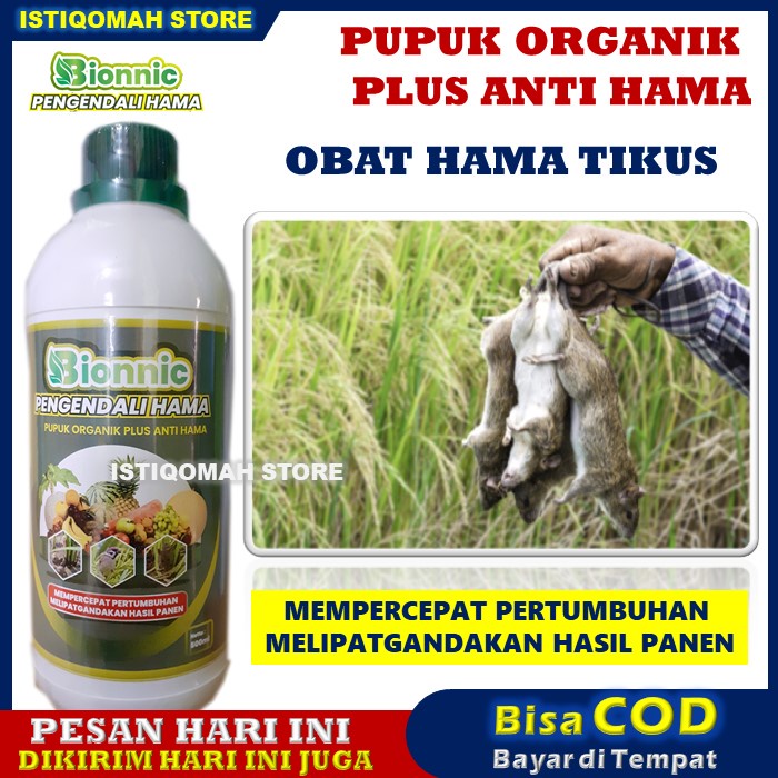 Pupuk Organik Pestisida Nabati BIONNIC 500ml Obat Pengusir Hama Tikus Sawah, Obat Pengendali Hama Tikus dan Burung, Obat Pembasmi Hama Tikus dan Burung Paling Mujarab BIONIC Murah TERLARIS