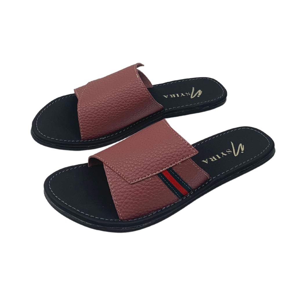 Insyira - Sandal Wanita Delma  / Sandal Papirut Wanita Non Slip Alas Hitam / Sandal Wanita Slop Polet Samping